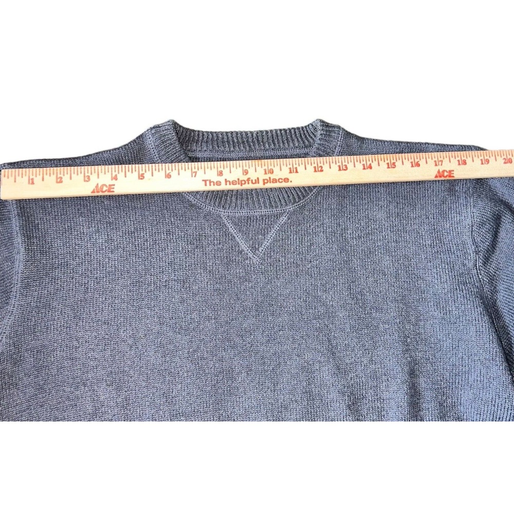 Gorp Core Cozy Eddie Bauer Gray Waffle Knit Crewneck Sweater Pullover - Picture 14 of 15